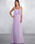 Sexy Spaghetti Straps Light Purple Chiffon Bridesmaid Dress Party Gowns Floor Length